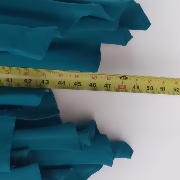 Monsoon green/teal tea length dress UK 12/Eur 40/US 8 - Picture 5 of 5